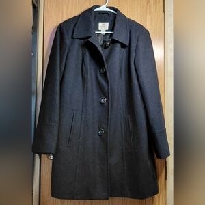 St. John's Bay 53% Wool Coat, Size PXL - Black